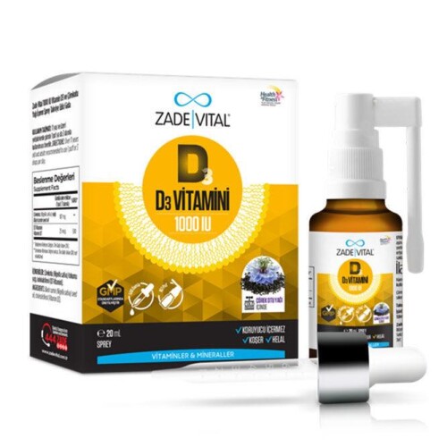 Zade Vital D3 Vitamini 1000 IU Sprey 20 ml - 2