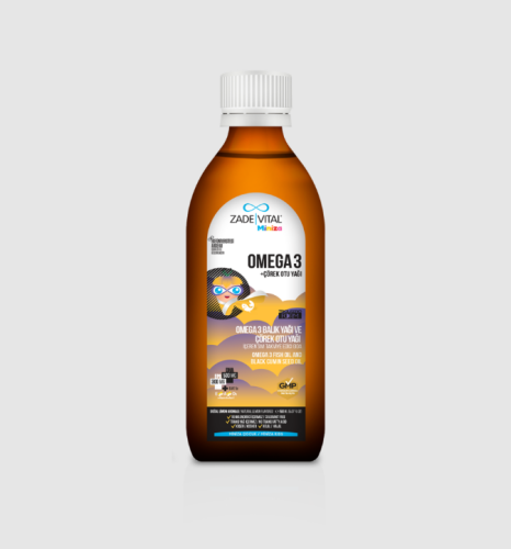 Zade Vital Miniza Omega-3 Balık Yağı Ve Çörekotu Yağı İçeren Sıvı Takviye Edici Gıda 150 Ml Şişe - 2