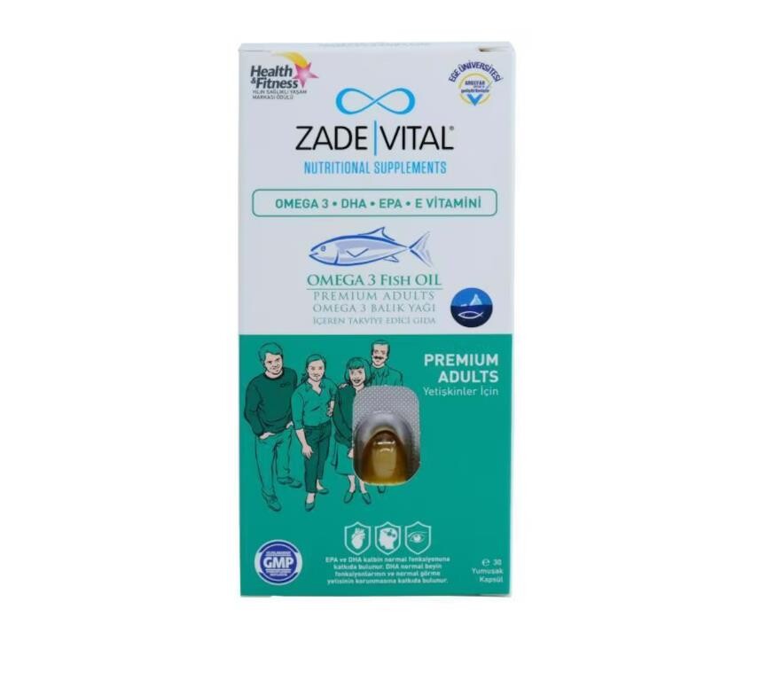 Zade Vital Omega3 Yetişkinler İçin 30 Yumuşak Kapsül - 1