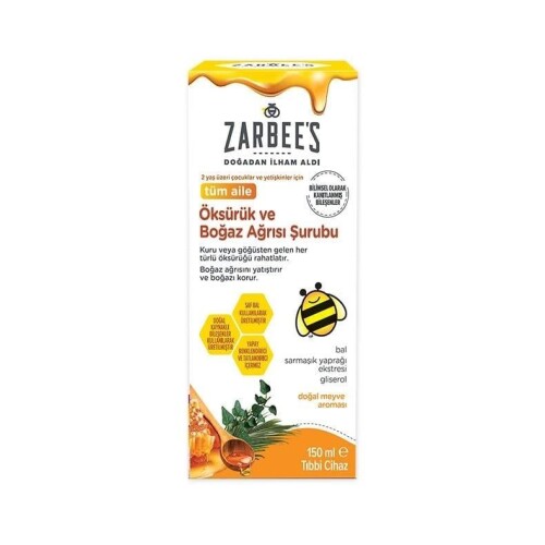 Zarbee's Boğaz Ağrısı Şurubu 150 ml - Zarbee's