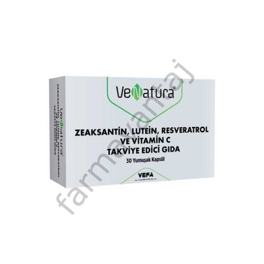 Zeaksantin Lutein Resveratrol ve Vitamin C Takviye Edici Gıda 30 Yumuşak Kapsül - 1