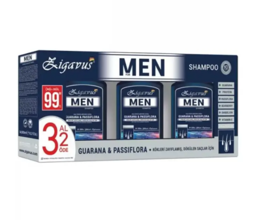 Zigavus Erkekler İçin Saç Dökülme Karşıtı Şampuan 300 ml 3 Al 2 Öde - Zigavus